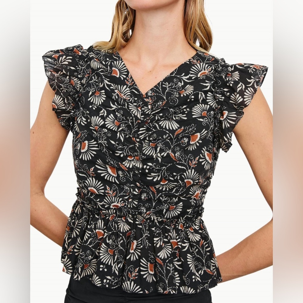 Rails Cali Flutter Sleeves Top In Cassia Medium